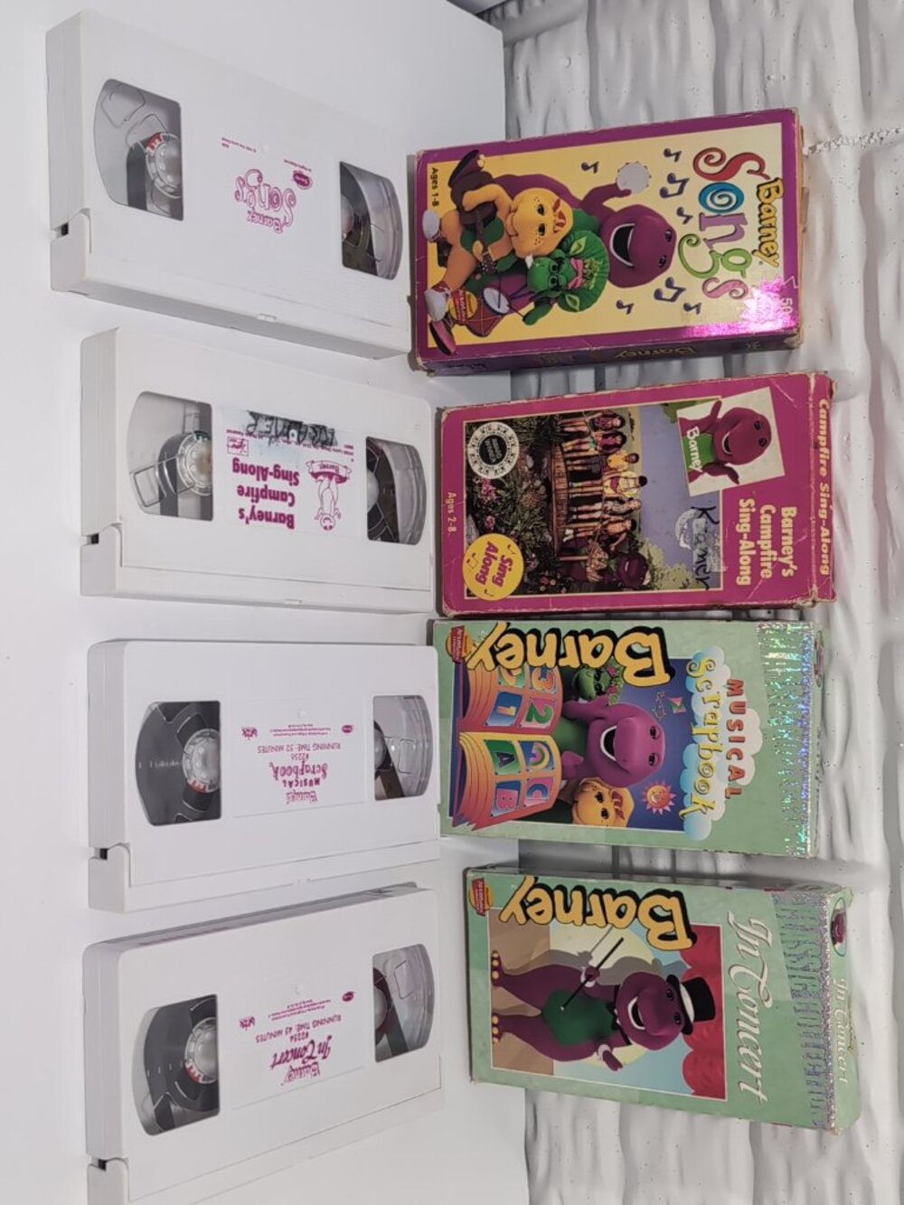 LOT 4 Barney & Friend Vintage VHS Songs Campfire Sing-Along Scrapbook In Concert